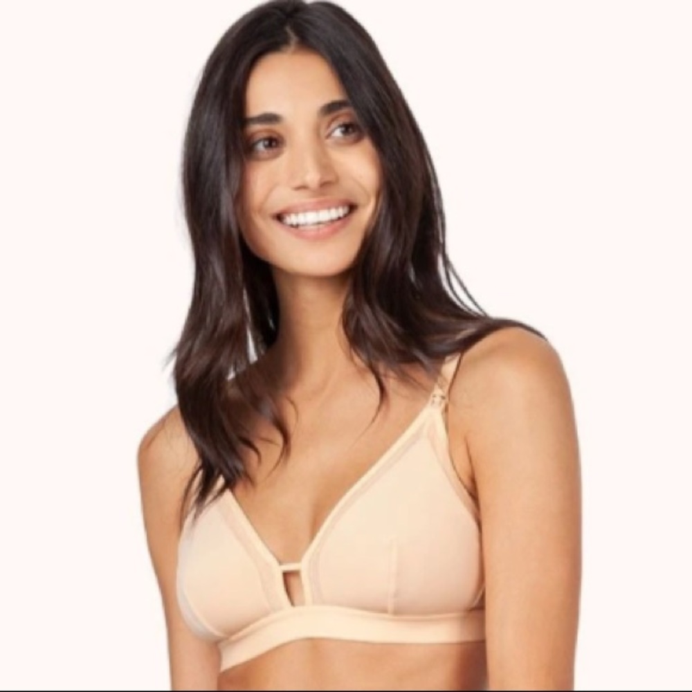 (3) LIVELY The Mesh Trim Maternity Bralette